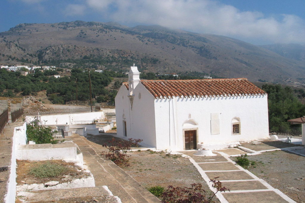 At the church of Panagia Thymniani outside Komitades